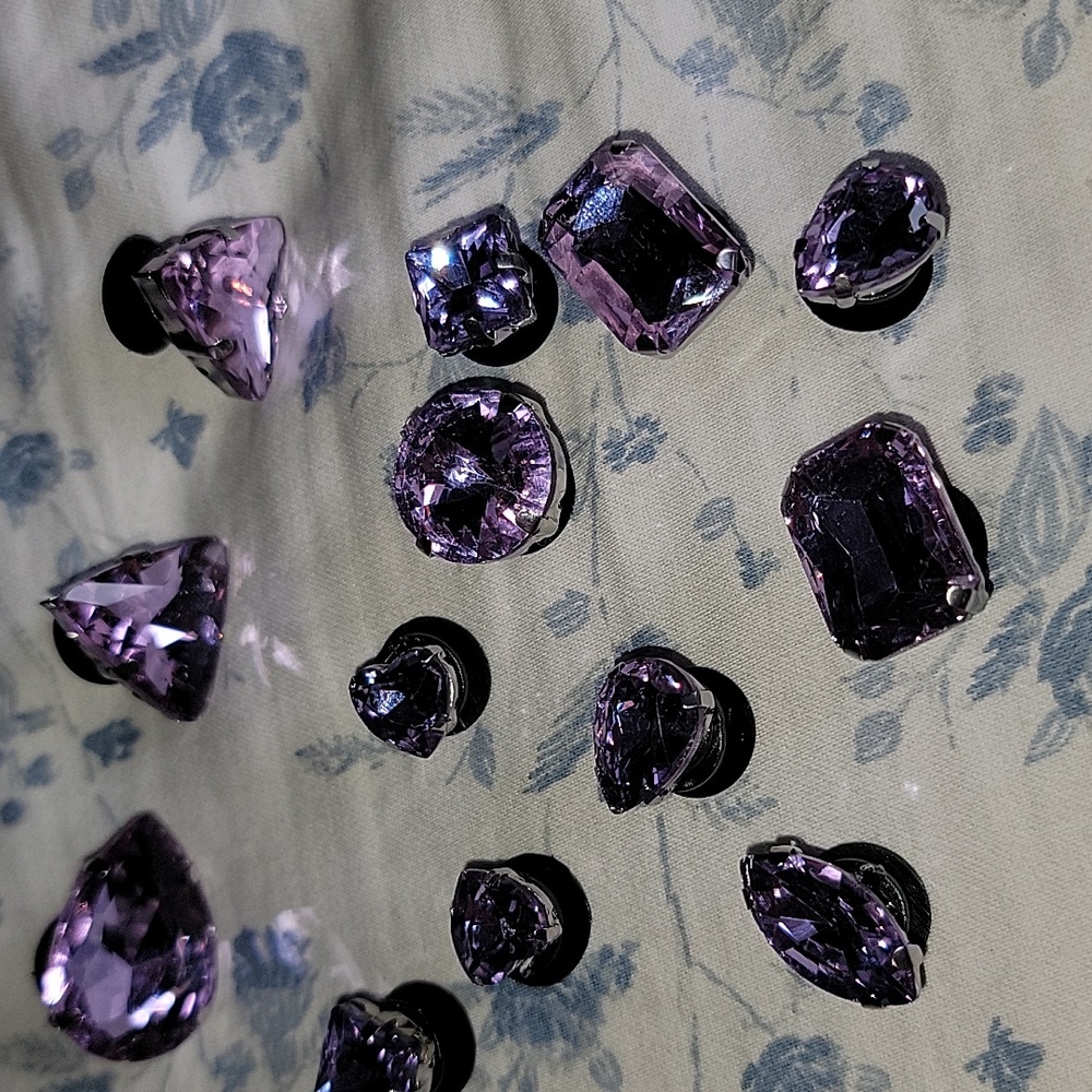 Bundle of Set of 13 Gems Jewels Sparkly Pink - Picture 3 of 3